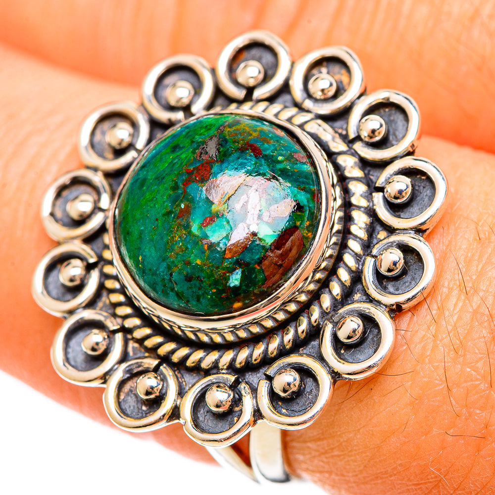 Chrysocolla Rings handcrafted by Ana Silver Co - RING108340