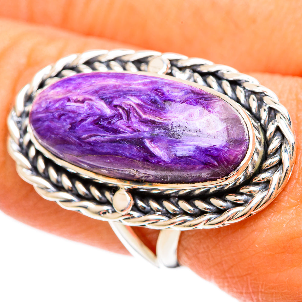 Charoite Rings handcrafted by Ana Silver Co - RING108351