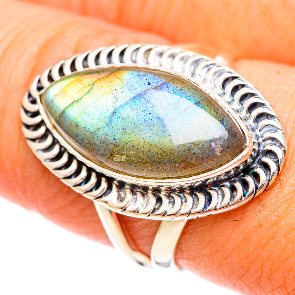 Labradorite Rings handcrafted by Ana Silver Co - RING108366