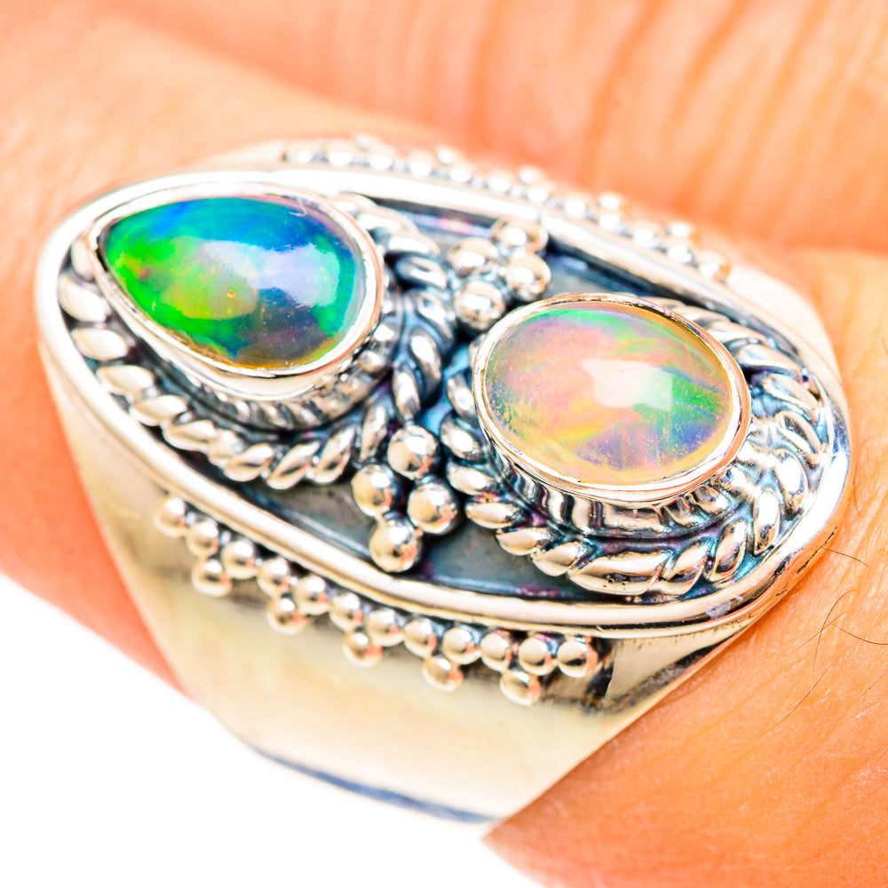 Ethiopian Opal Rings handcrafted by Ana Silver Co - RING108367