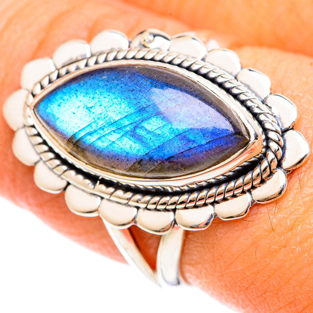 Labradorite Rings handcrafted by Ana Silver Co - RING108371