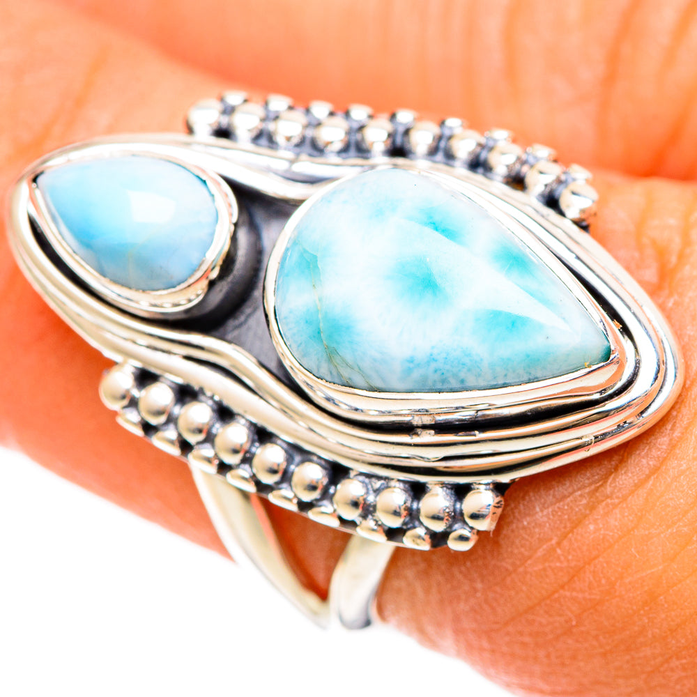 Larimar Rings handcrafted by Ana Silver Co - RING108374