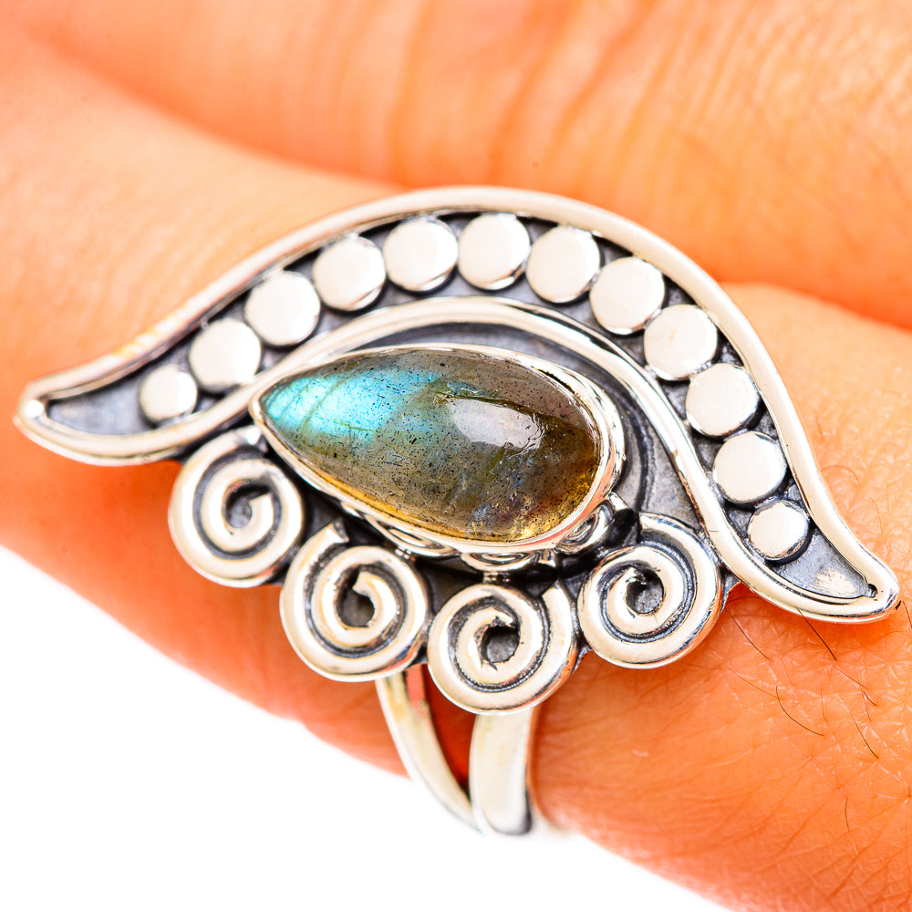 Labradorite Rings handcrafted by Ana Silver Co - RING108375