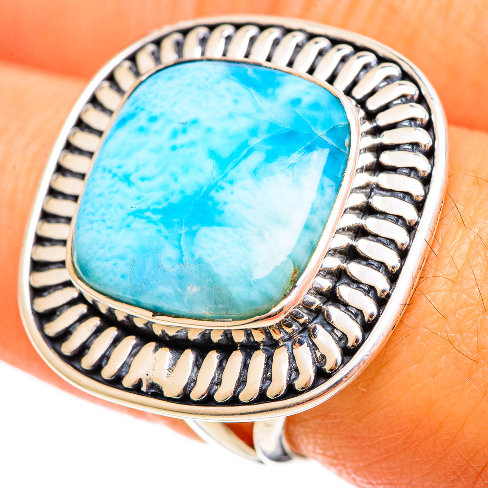 Larimar Rings handcrafted by Ana Silver Co - RING108376