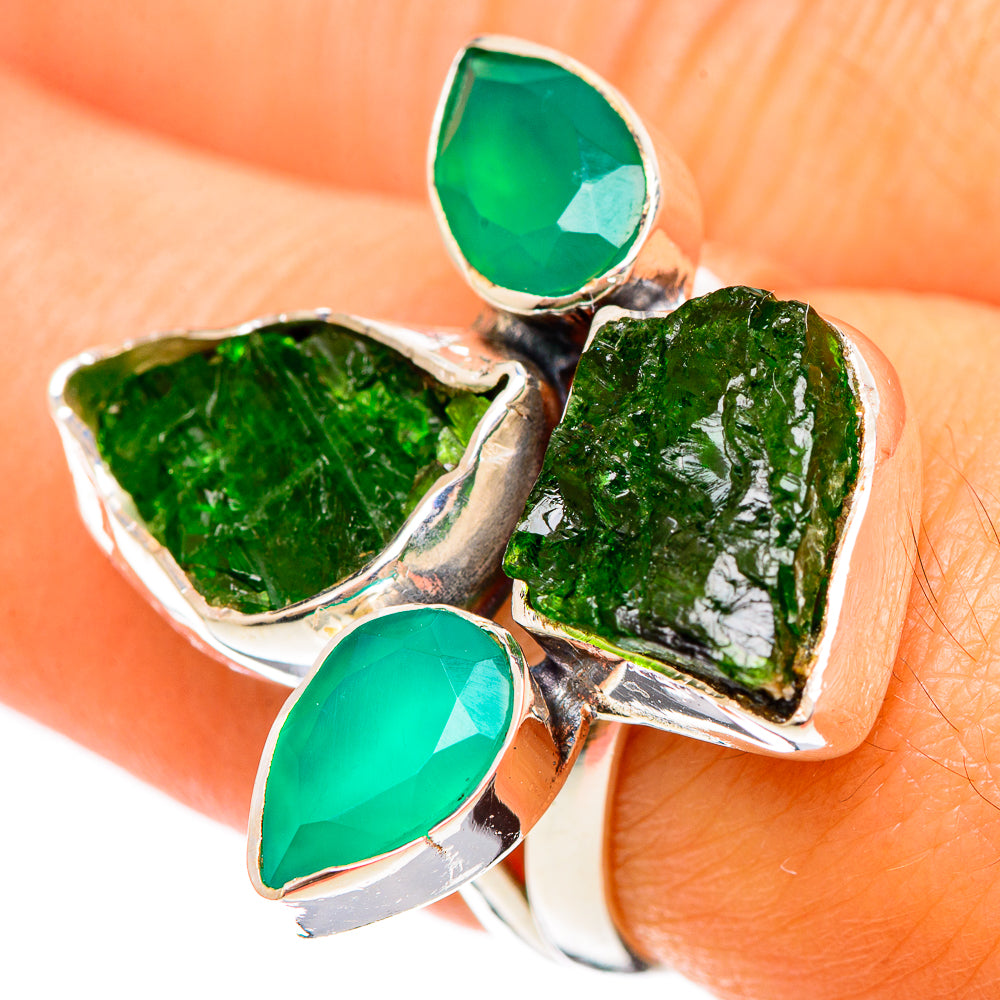 Chrome Diopside Rings handcrafted by Ana Silver Co - RING108377
