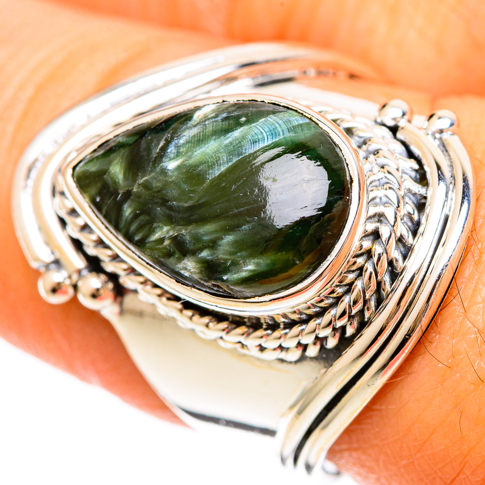 Seraphinite Rings handcrafted by Ana Silver Co - RING108378