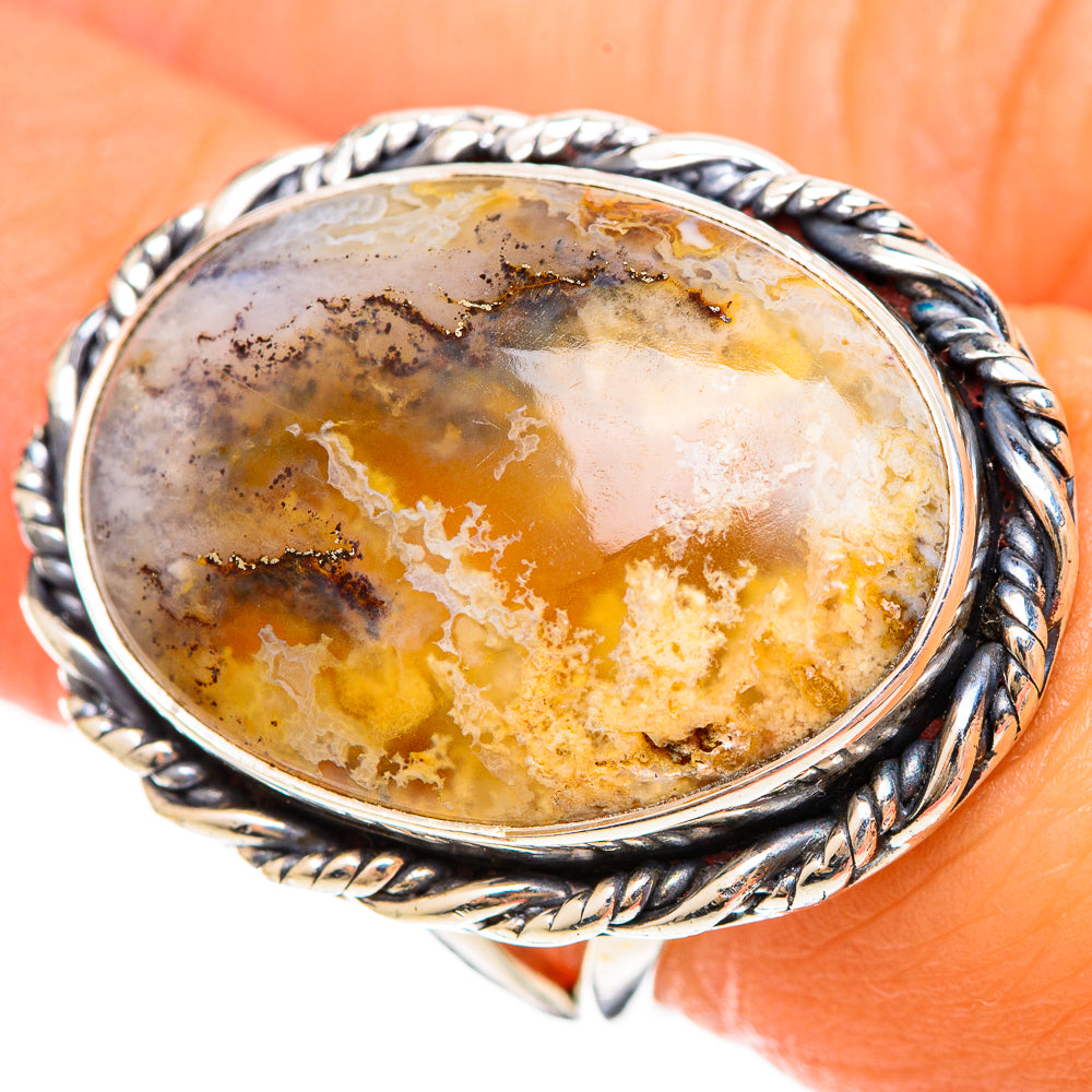 Plume Agate Rings handcrafted by Ana Silver Co - RING108387