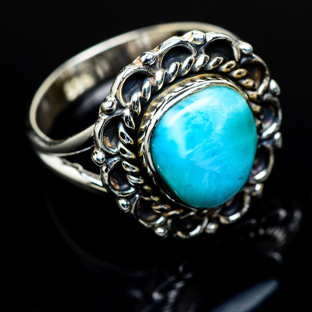 Larimar Rings handcrafted by Ana Silver Co - RING10839