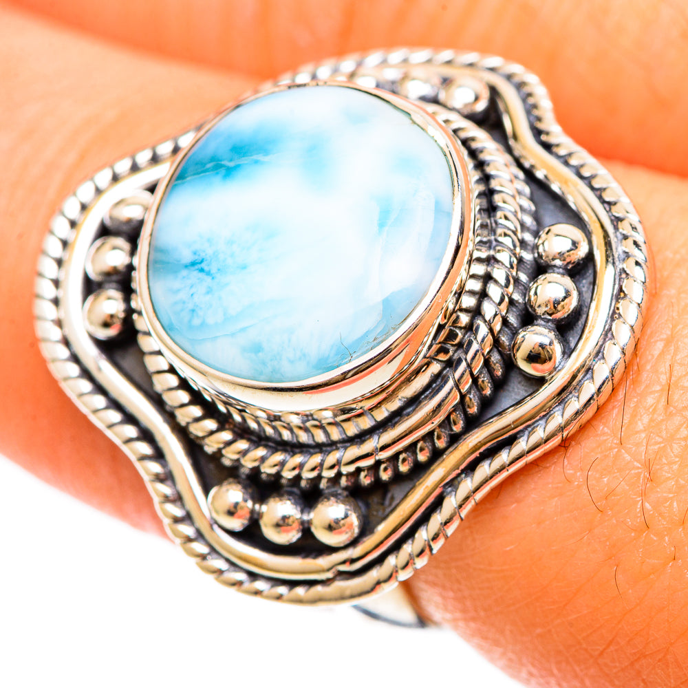 Larimar Rings handcrafted by Ana Silver Co - RING108409