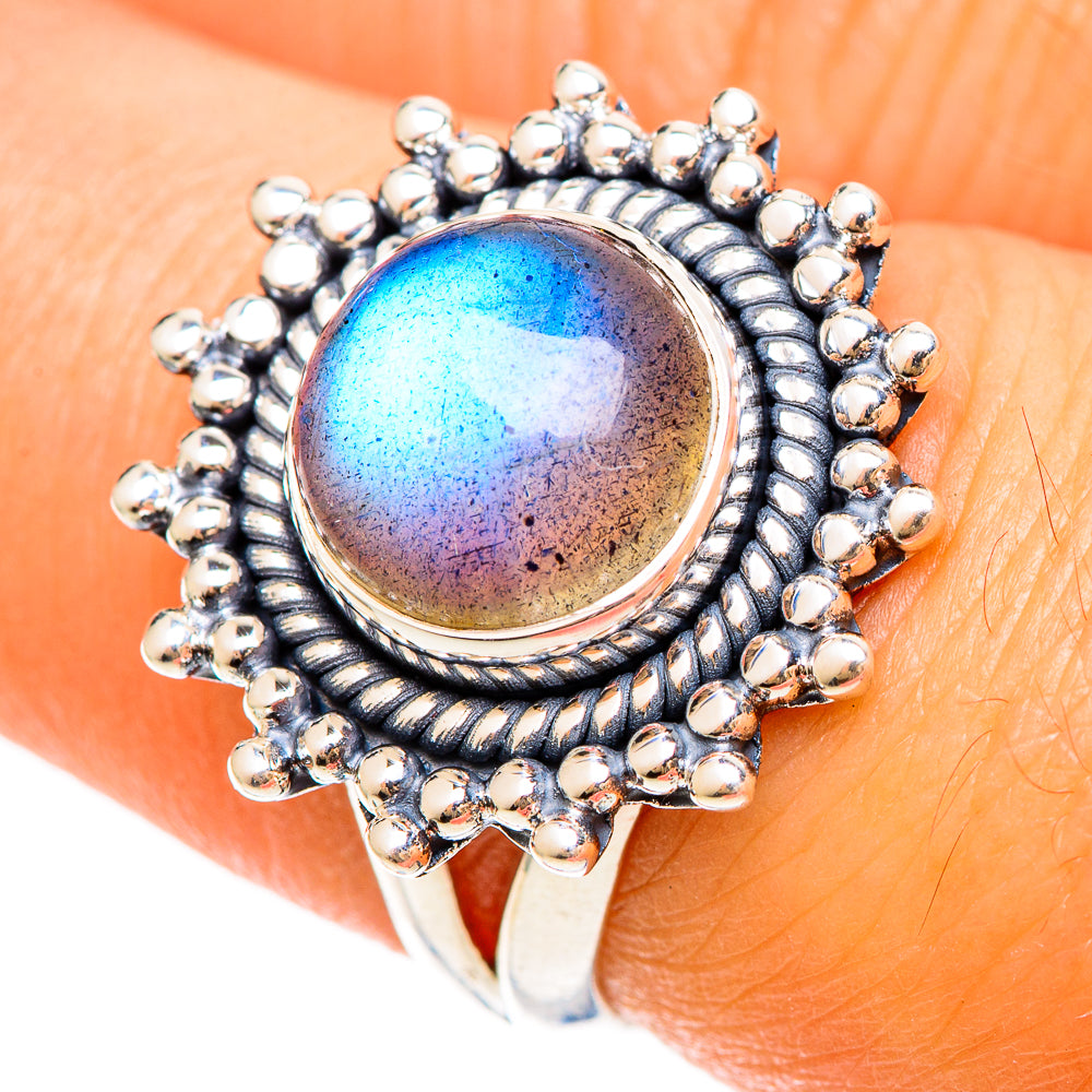Labradorite Rings handcrafted by Ana Silver Co - RING108410