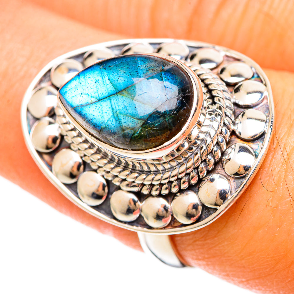 Labradorite Rings handcrafted by Ana Silver Co - RING108414