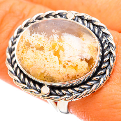 Plume Agate Rings handcrafted by Ana Silver Co - RING108428