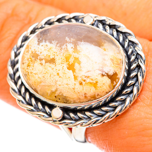Plume Agate Rings handcrafted by Ana Silver Co - RING108428