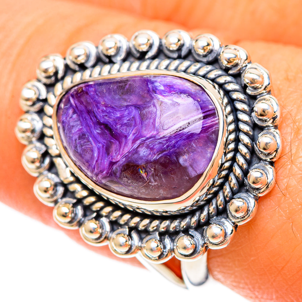 Charoite Rings handcrafted by Ana Silver Co - RING108433