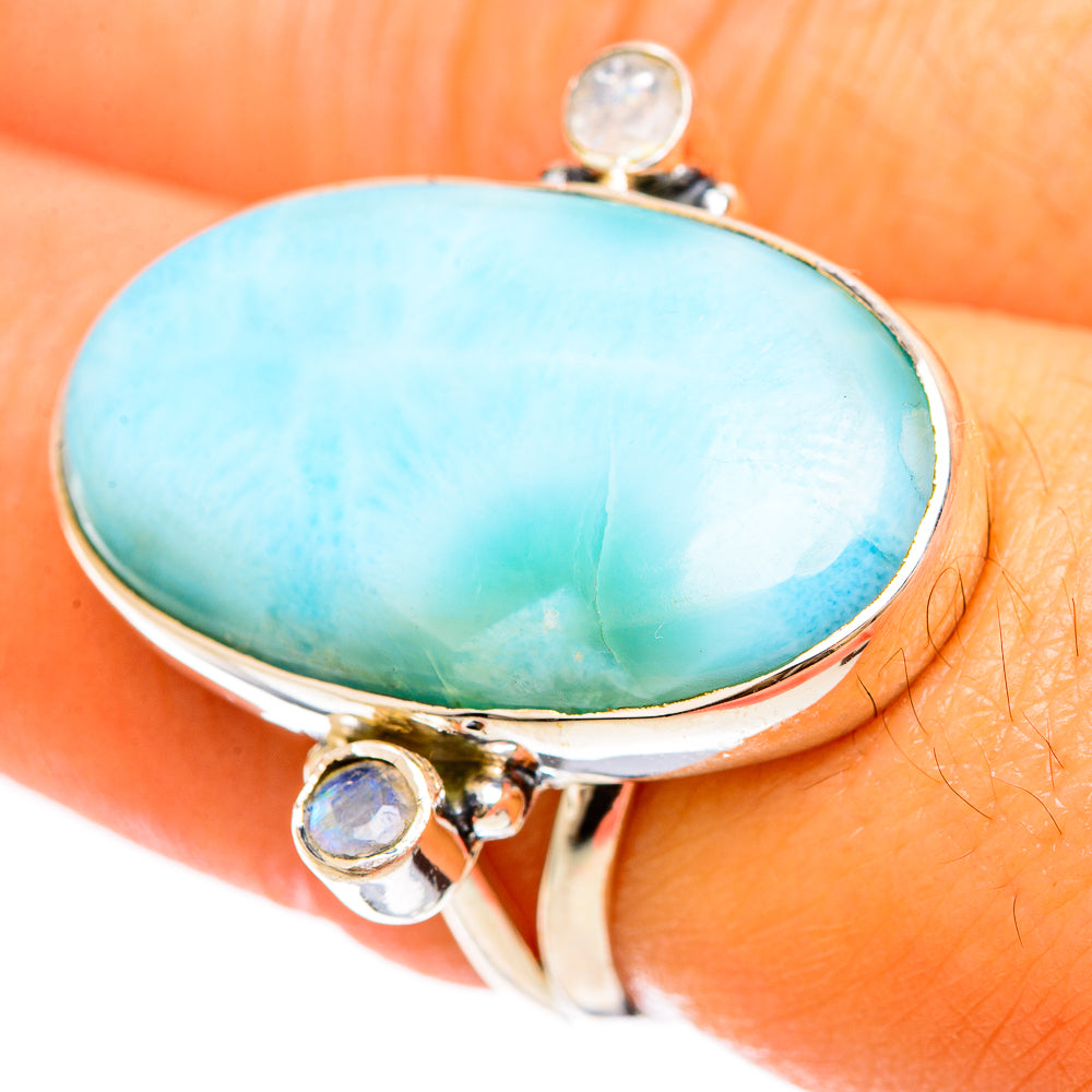 Larimar Rings handcrafted by Ana Silver Co - RING108449