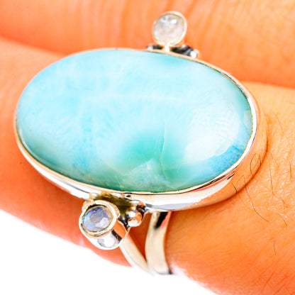Larimar Rings handcrafted by Ana Silver Co - RING108449