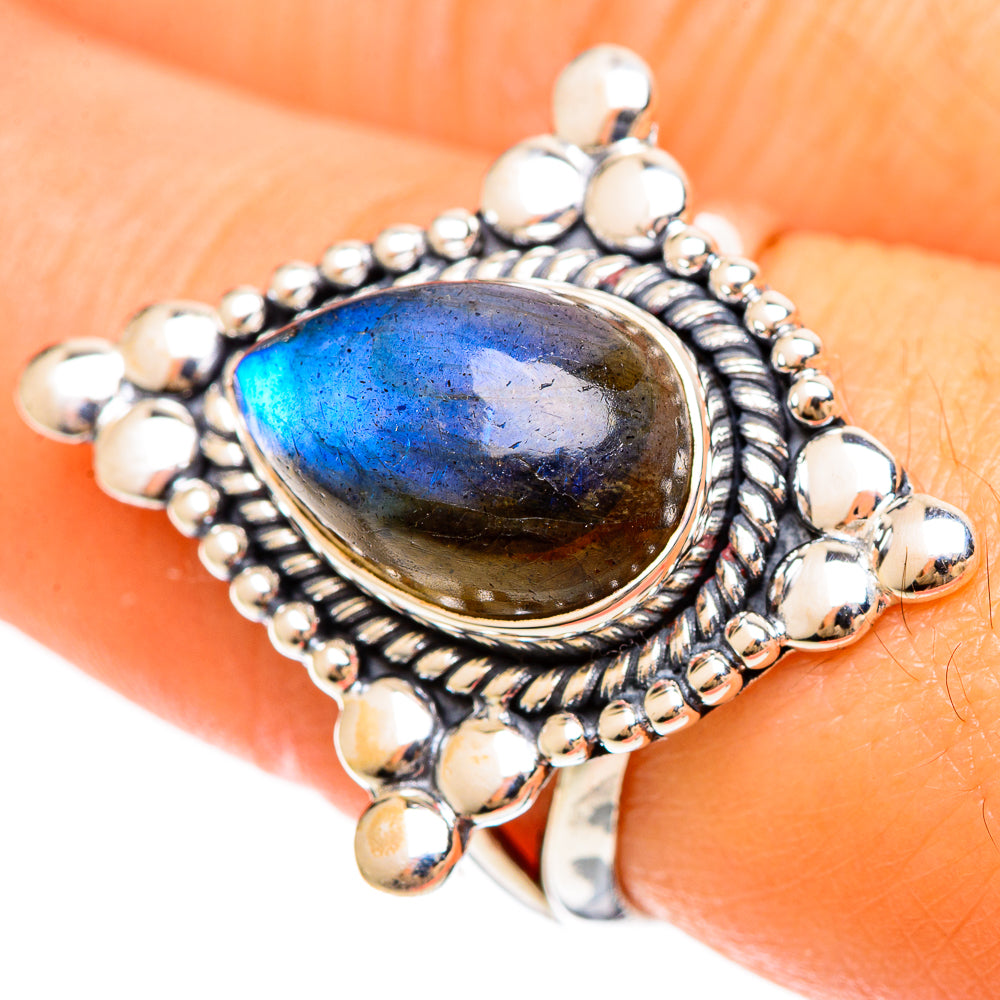 Labradorite Rings handcrafted by Ana Silver Co - RING108452