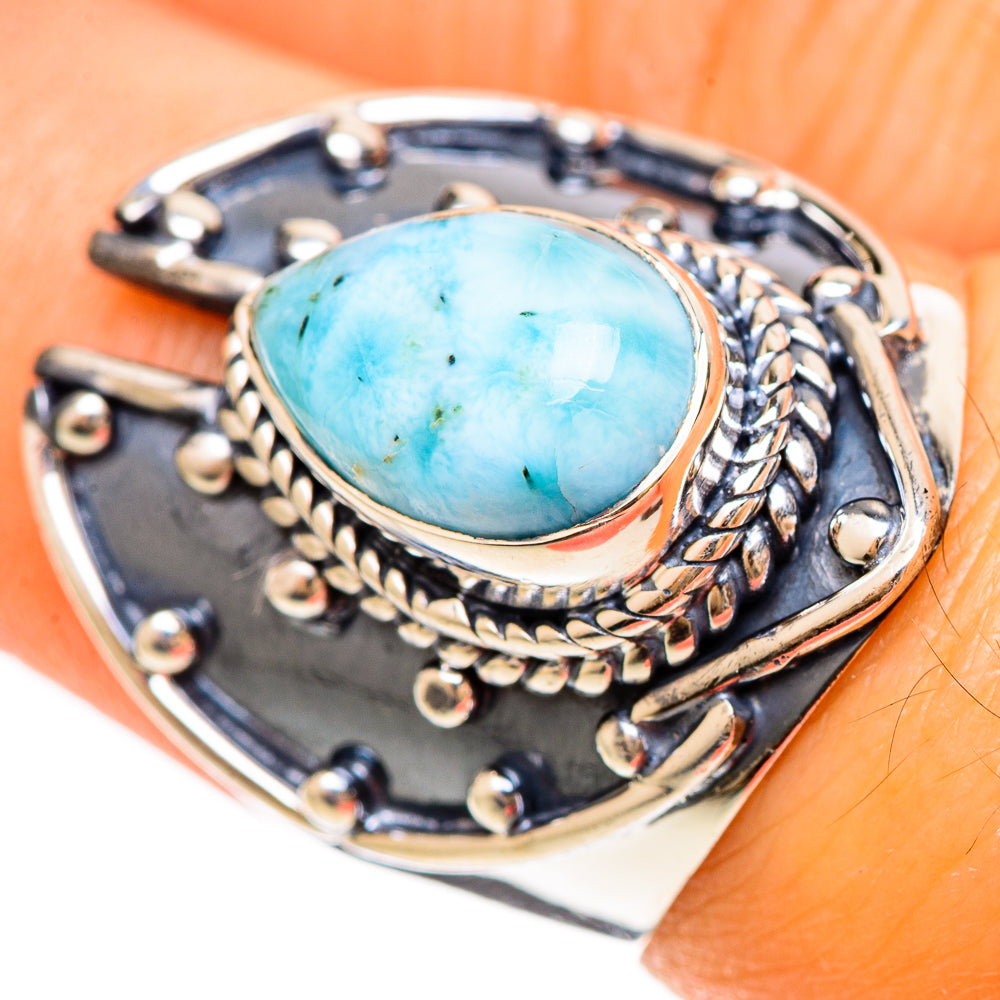 Larimar Rings handcrafted by Ana Silver Co - RING108455