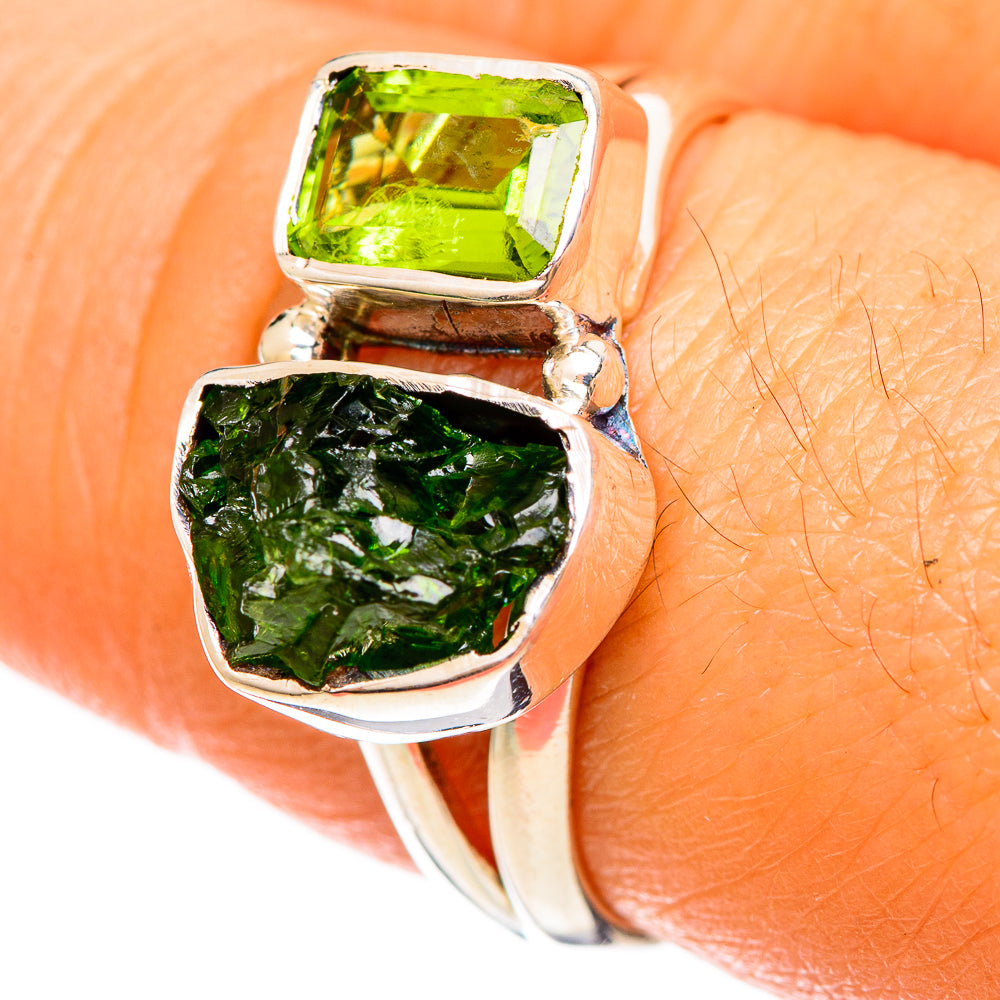 Chrome Diopside Rings handcrafted by Ana Silver Co - RING108462