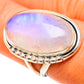 Rainbow Moonstone Rings handcrafted by Ana Silver Co - RING108477