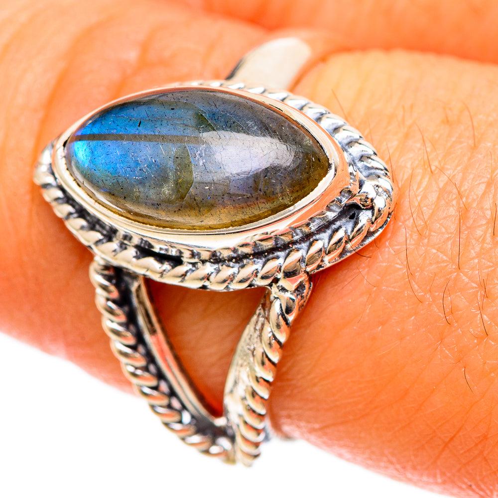 Labradorite Rings handcrafted by Ana Silver Co - RING108482