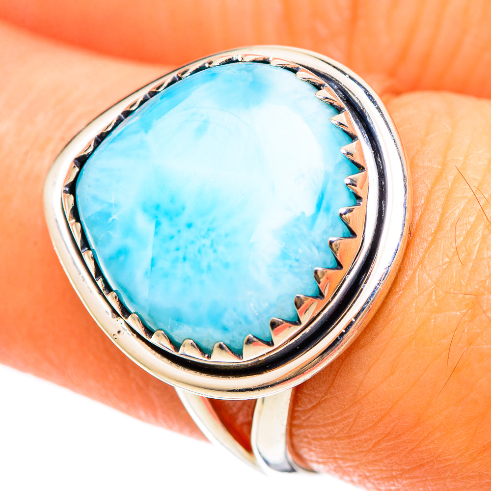 Larimar Rings handcrafted by Ana Silver Co - RING108483