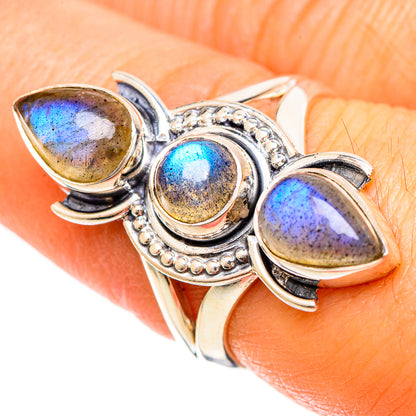Labradorite Rings handcrafted by Ana Silver Co - RING108484