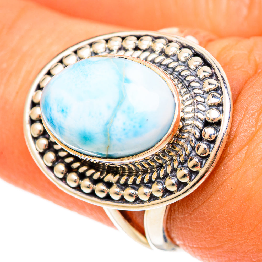 Larimar Rings handcrafted by Ana Silver Co - RING108485