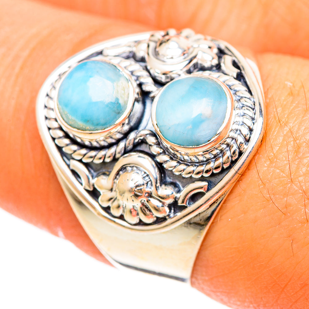 Larimar Rings handcrafted by Ana Silver Co - RING108487