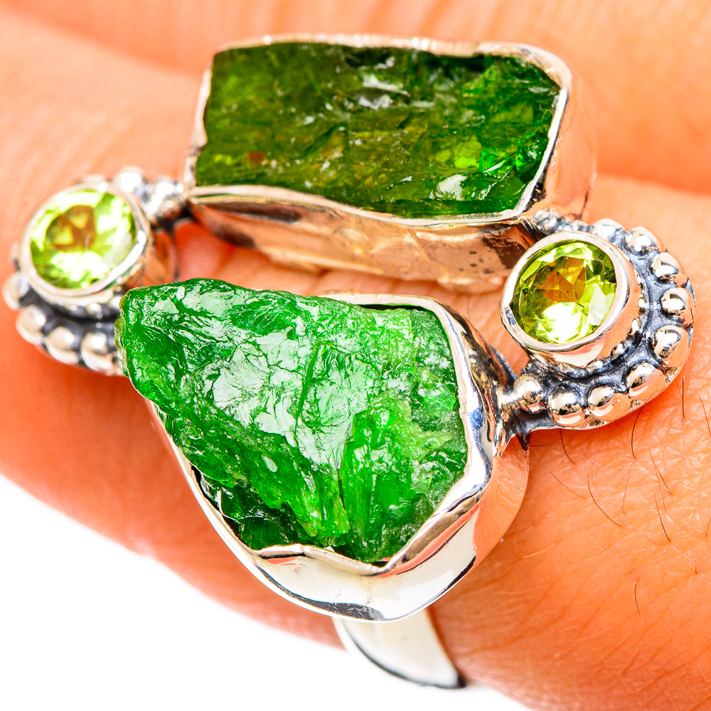 Chrome Diopside Rings handcrafted by Ana Silver Co - RING108489