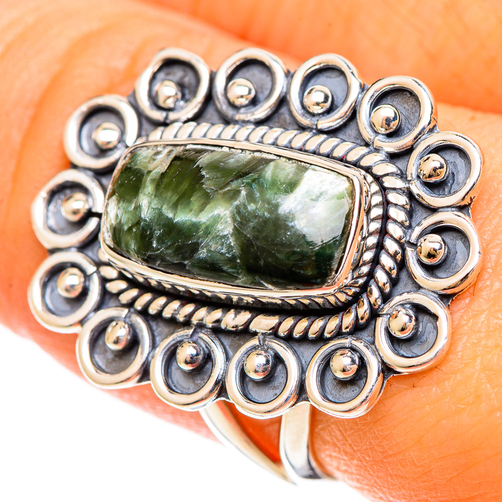 Seraphinite Rings handcrafted by Ana Silver Co - RING108492