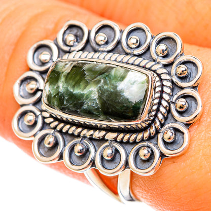 Seraphinite Rings handcrafted by Ana Silver Co - RING108492