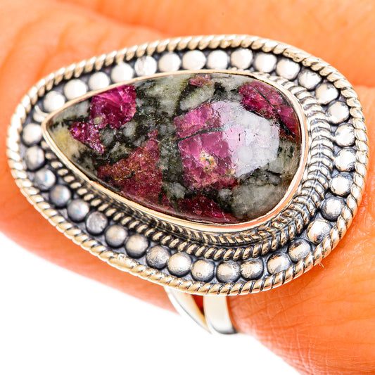Russian Eudialyte Rings handcrafted by Ana Silver Co - RING108503