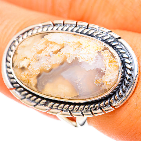 Plume Agate Rings handcrafted by Ana Silver Co - RING108508