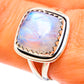 Rainbow Moonstone Rings handcrafted by Ana Silver Co - RING108510