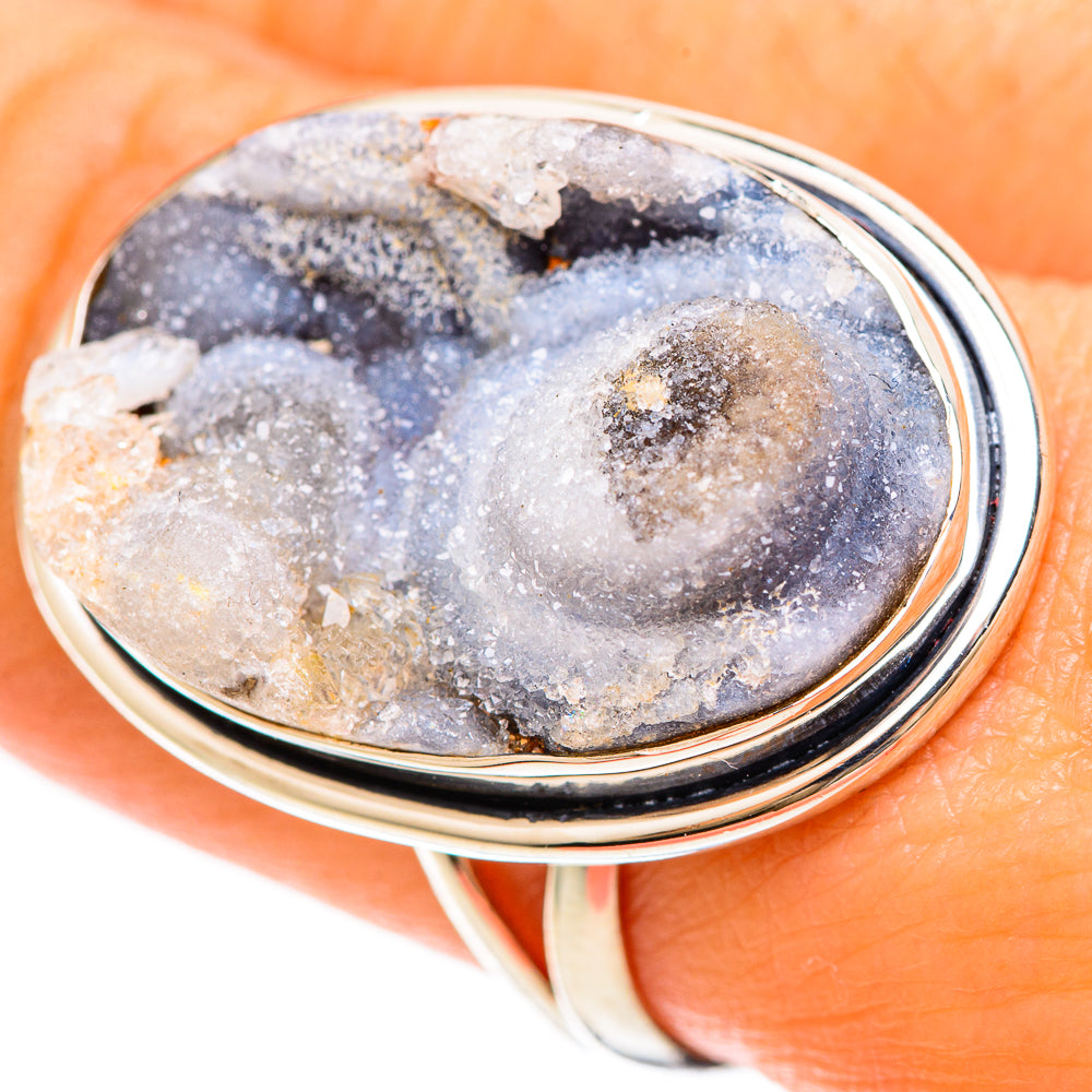 Desert Druzy Rings handcrafted by Ana Silver Co - RING108515