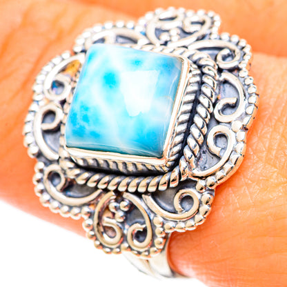 Larimar Rings handcrafted by Ana Silver Co - RING108518