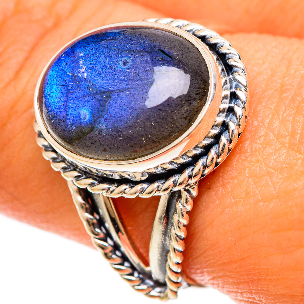 Labradorite Rings handcrafted by Ana Silver Co - RING108519