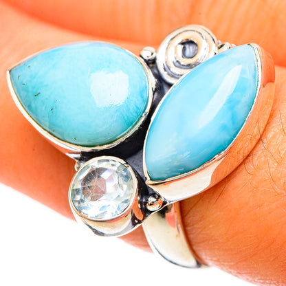 Larimar Rings handcrafted by Ana Silver Co - RING108520