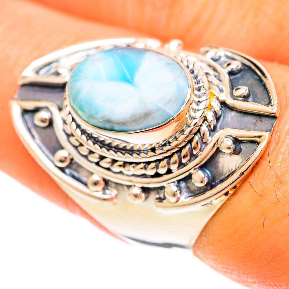 Larimar Rings handcrafted by Ana Silver Co - RING108522
