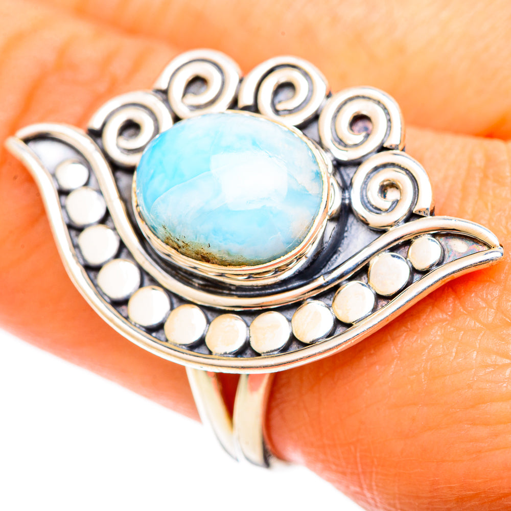 Larimar Rings handcrafted by Ana Silver Co - RING108525