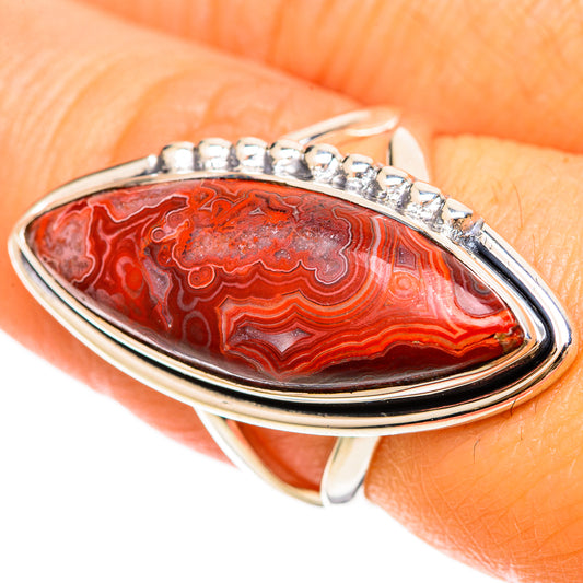 Crazy Lace Agate Rings handcrafted by Ana Silver Co - RING108532