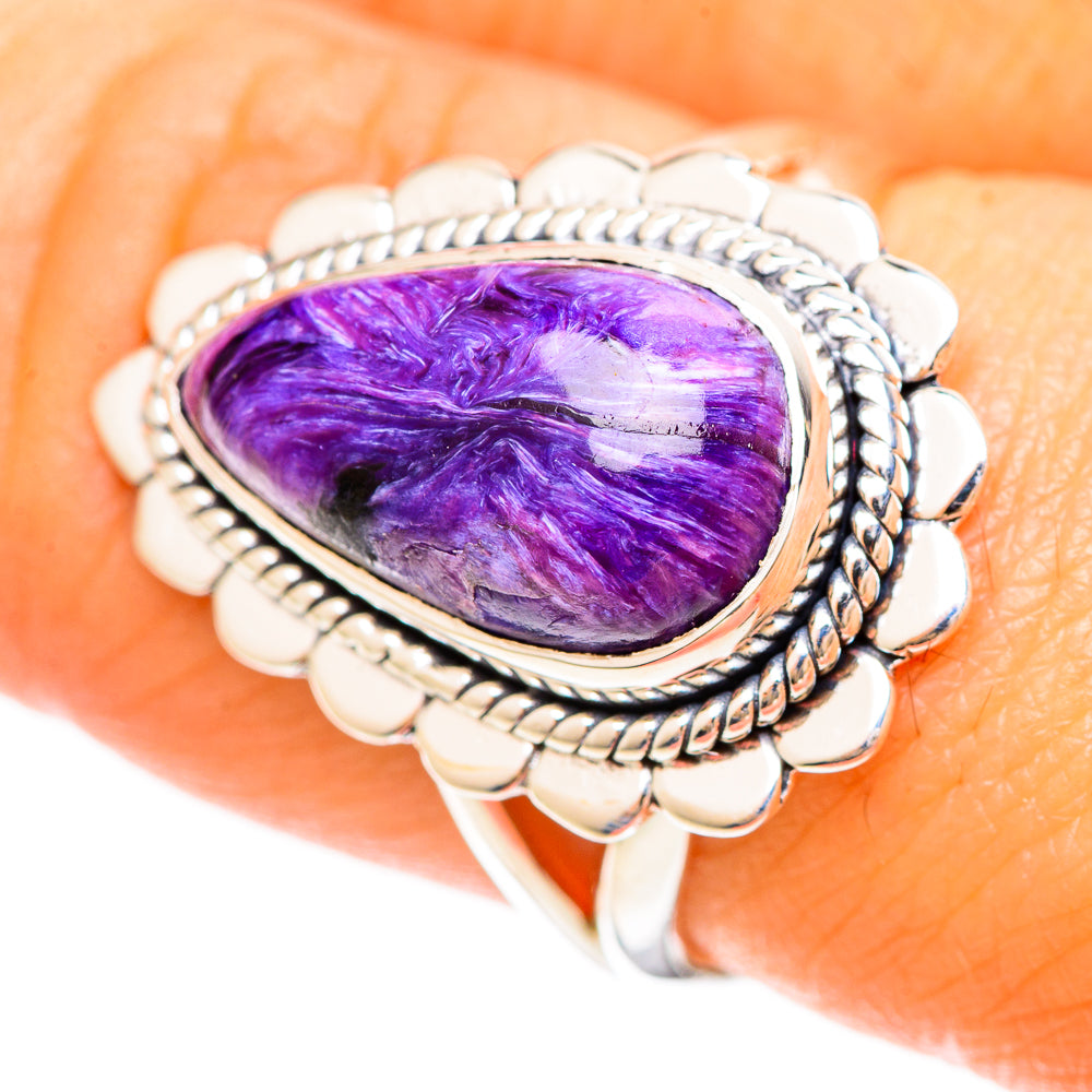Charoite Rings handcrafted by Ana Silver Co - RING108535
