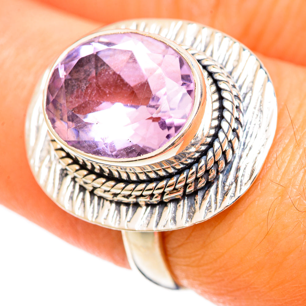 Pink Amethyst Rings handcrafted by Ana Silver Co - RING108538