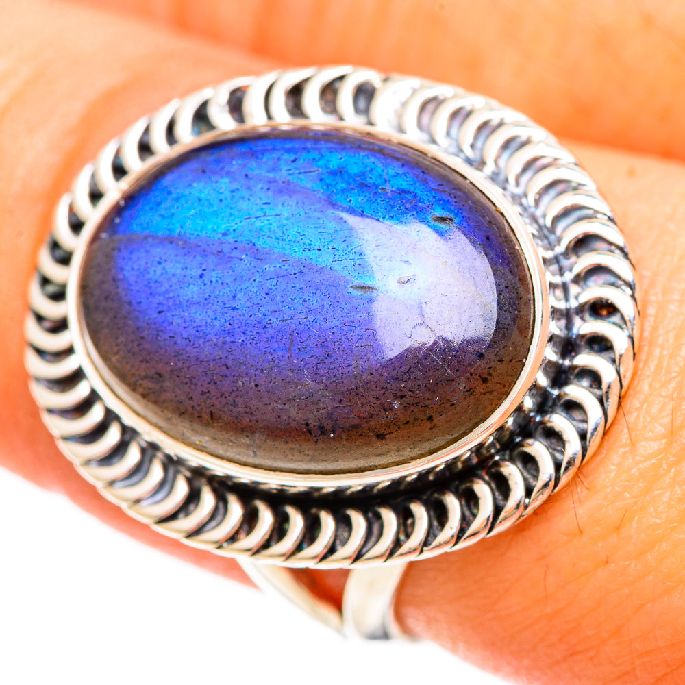 Labradorite Rings handcrafted by Ana Silver Co - RING108550