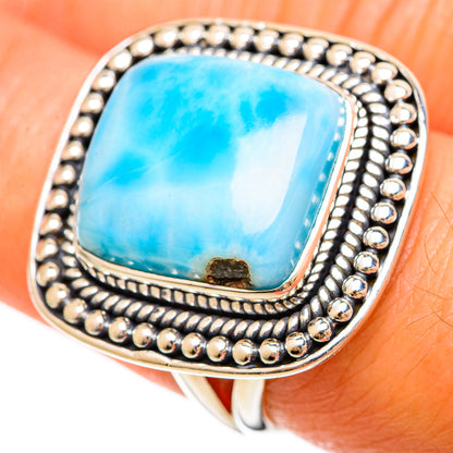 Larimar Rings handcrafted by Ana Silver Co - RING108551