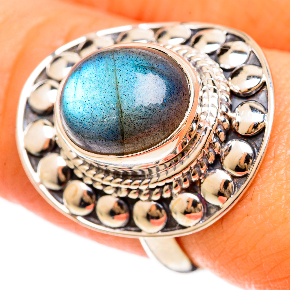 Labradorite Rings handcrafted by Ana Silver Co - RING108552
