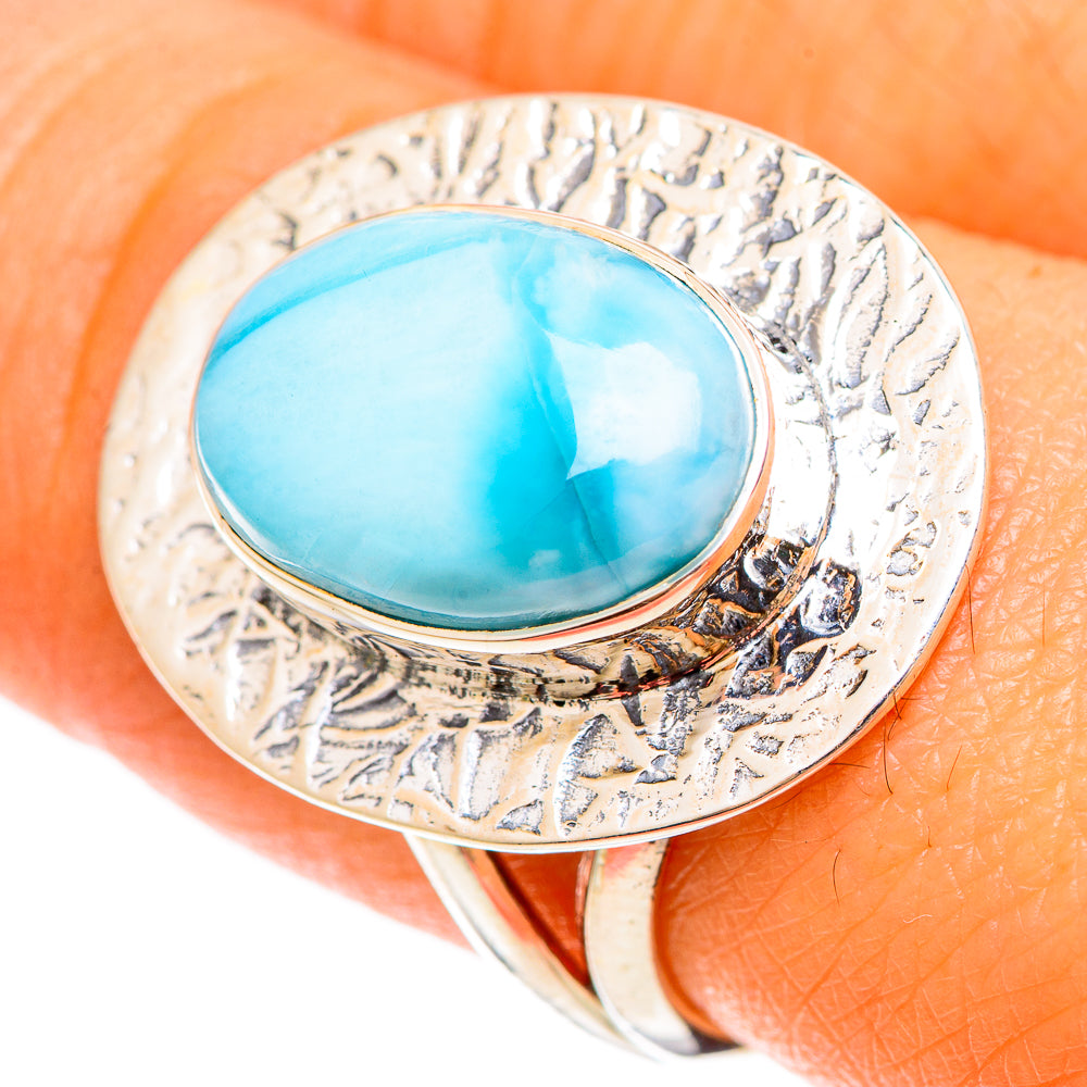 Larimar Rings handcrafted by Ana Silver Co - RING108553