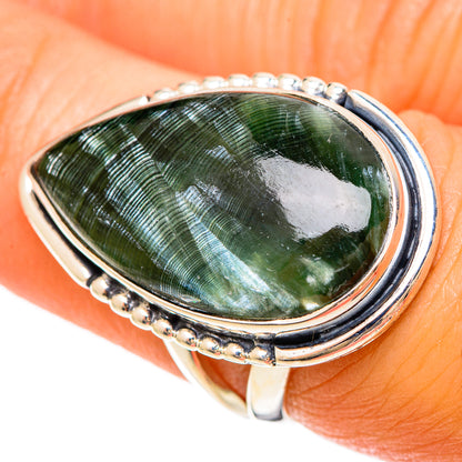 Seraphinite Rings handcrafted by Ana Silver Co - RING108558