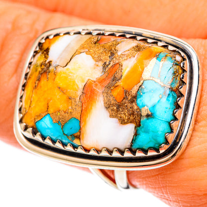 Spiny Oyster Turquoise Rings handcrafted by Ana Silver Co - RING108581